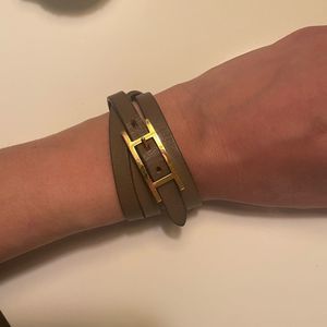 *Like New* Hermes Hapi 3 Wrap Leather Bracelet - image 1